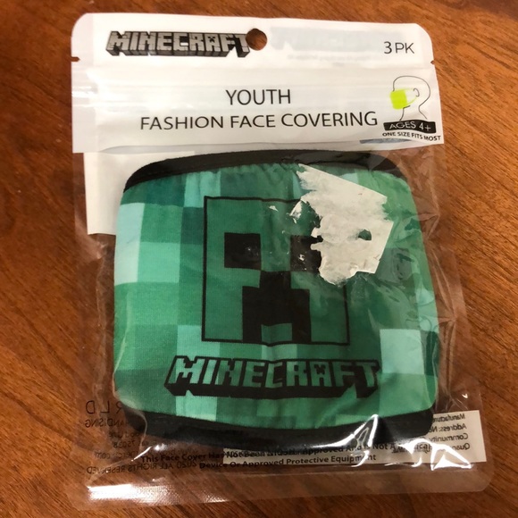 NEW Minecraft Face Mask coverings 3 pack - Picture 2 of 4